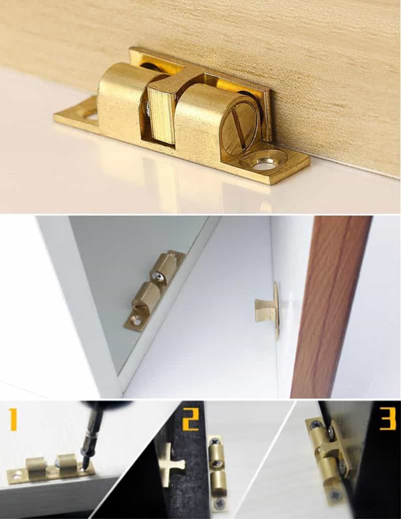 Adjustable Brass Twin Ball Catch Double Ball Door Catch DS-K5 (3)