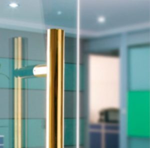 Dark Bronze Stainless Steel Door Pull Handle - Pull Handle - 2 Back to back fixings for door pull handle