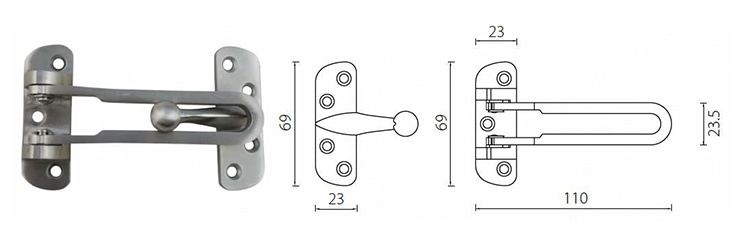 DGS01 stainless steel security door guard -3