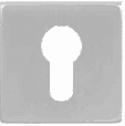 Stainless Steel Modern Door Handle Sets On Magnetic Square Rose - Door Handle - 3 Euro Cylinder Escutcheon for door lever handle